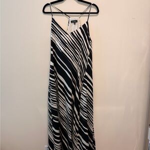 Nicole Miller Zebra Print Maxi Dress